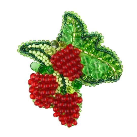 Charivna Mit Raspberries Brooch Crystal Art Beadwork Kit